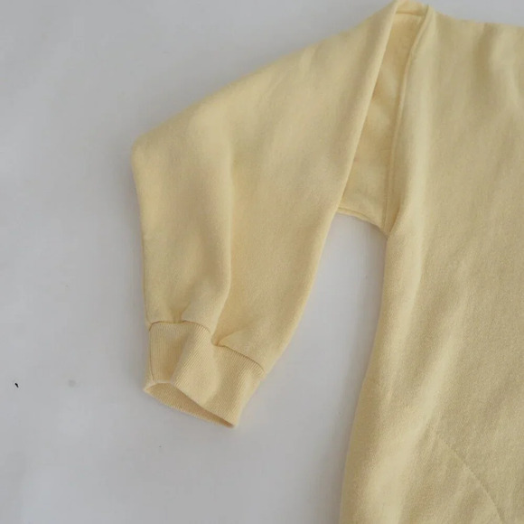 Vintage Sportsman Pastel Yellow Embroidered Niagara Falls Canada Leaf Pullover S - Picture 8 of 11
